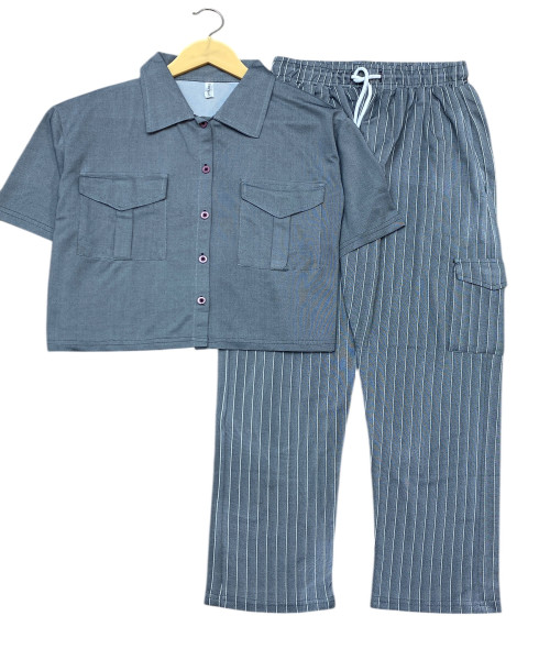 Black  Cardo  Pant Two Piece Co Ord Set