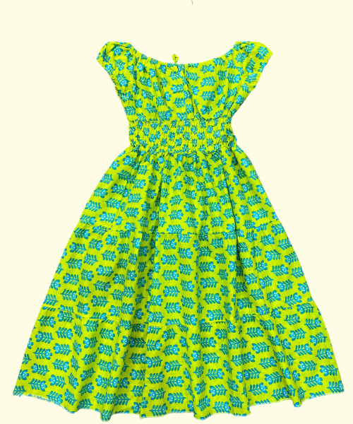 Green Printed Maxi Dress