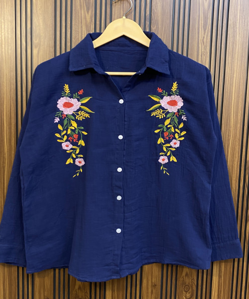 Navy Blue Shirt For Women
