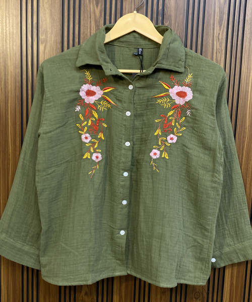Flower Printed Long Shirt