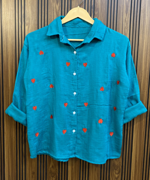 Heart Printed Long Shirt