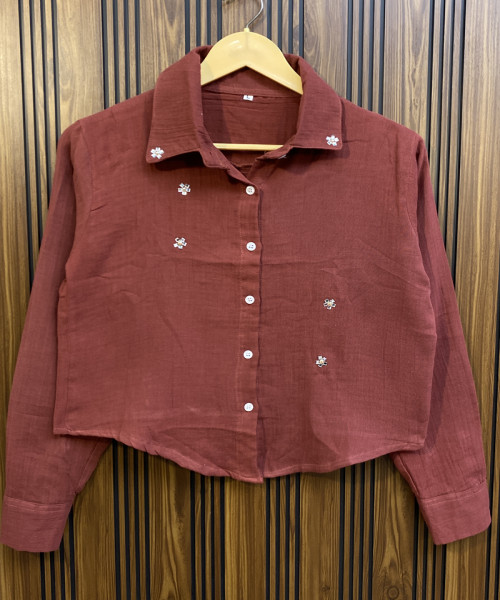 Rust Cotton Shirt