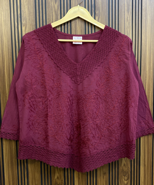 V Neck Cotton  Kurtis