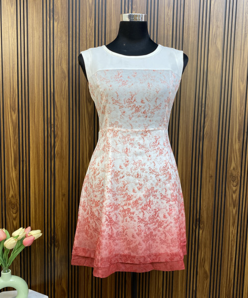 White Printed Dress For Women