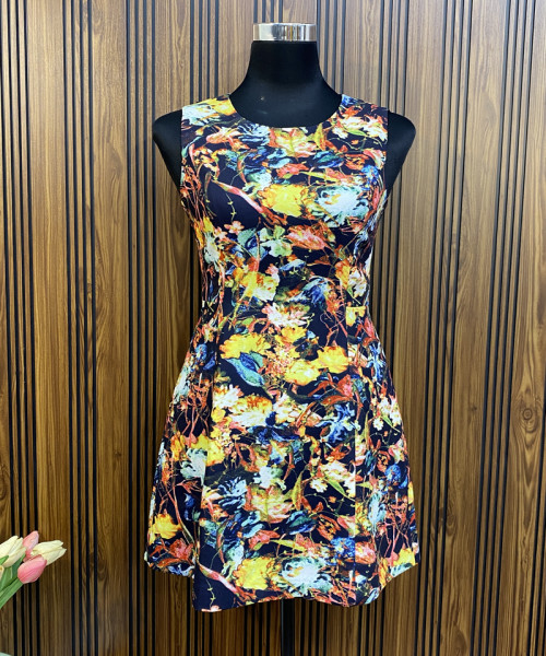 Black Printed Dress For Women
