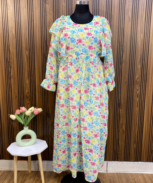 Green Printed Summer Dress