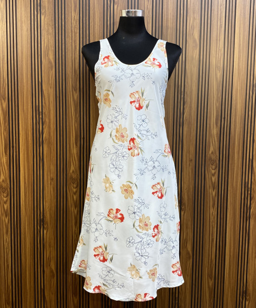 Off White  Printed Summer Dress