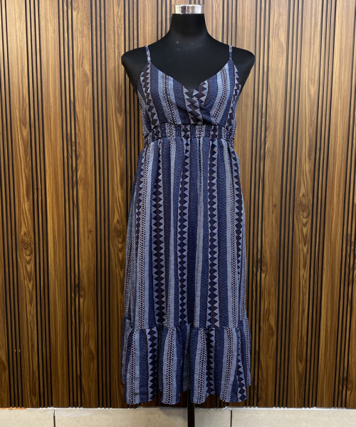 Navy Blue Long Summer Dress