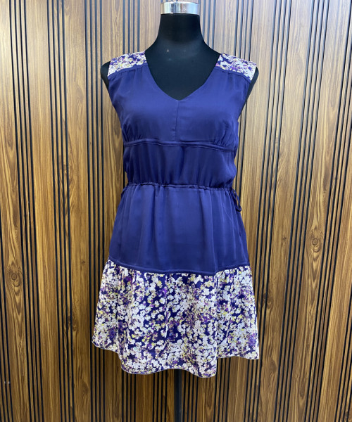 Navy Blue  Short Dress