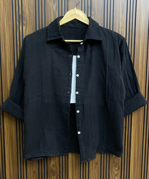 Black Cotton Shirt