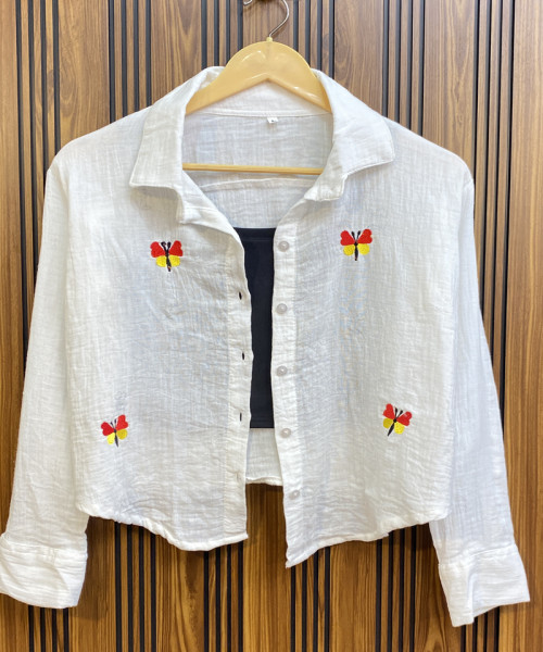 White  Summer  Shirt For Women