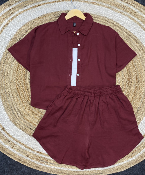 Maroon Co Ord Set