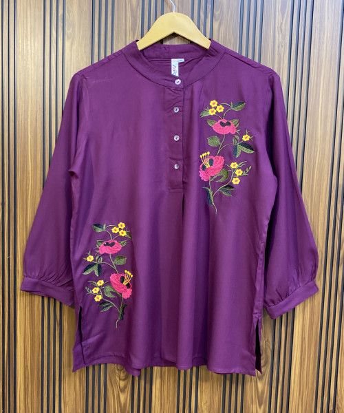 Purple Cotton Kurtis