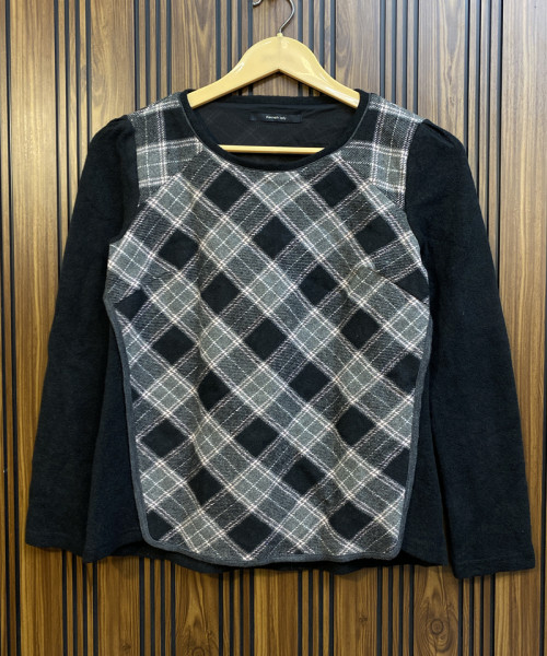 Black  With White Winter Top