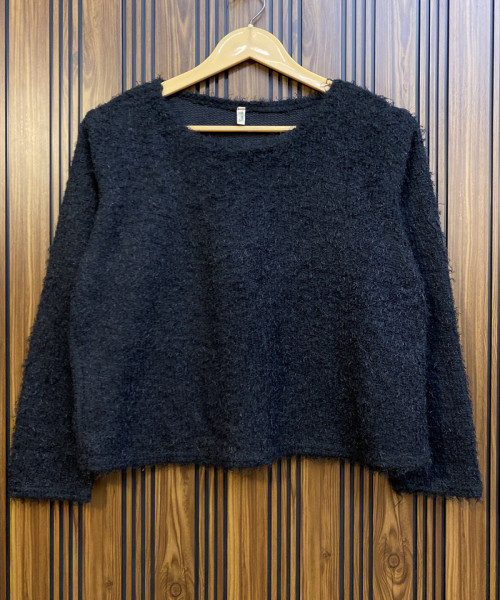 Black Fur Pullover