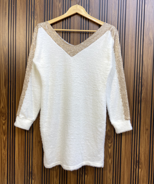 White Long Winter Dress