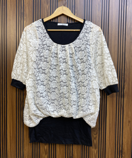 Black With White  Pre Winter Top