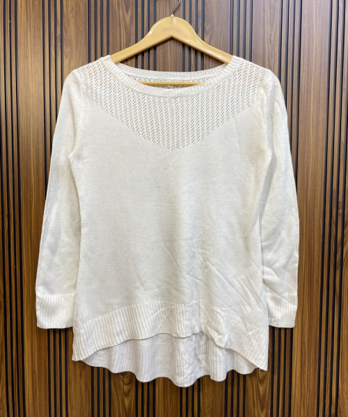 White Pre Winter Knitted top