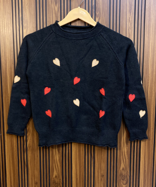 Black Printed Knitted Top