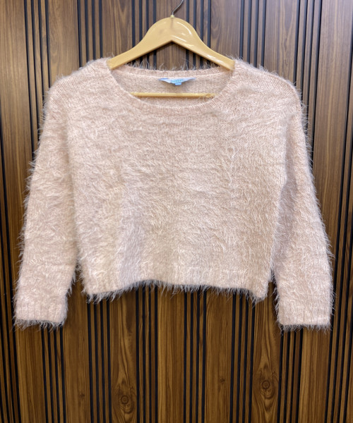 Light  Pink Fur Pullover