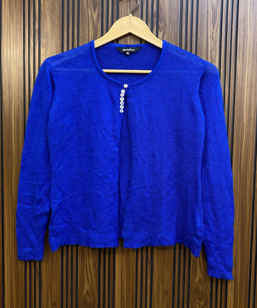 Blue Knitted Shrugs for Women