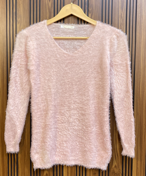 Light Pink Fur Pre Winter Top