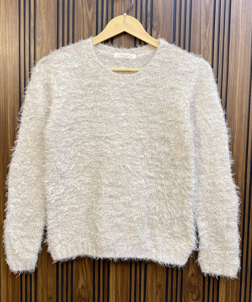 Off White Fur Winter Top