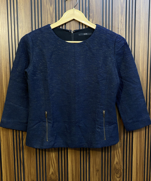 Navy Blue Winter Top