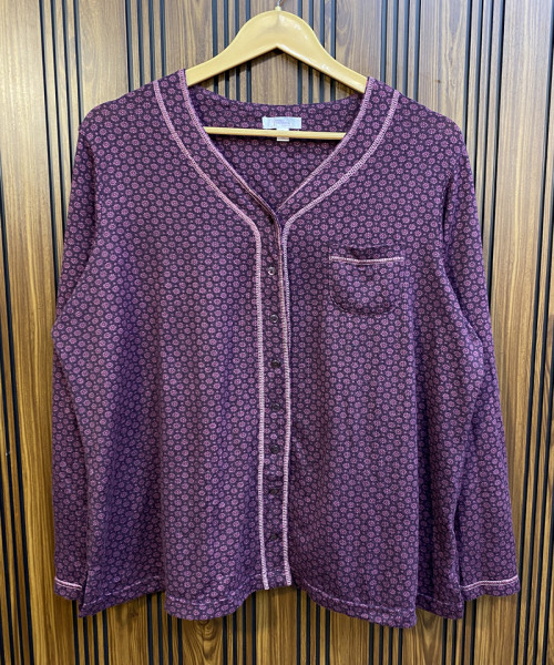 Purple Printed Cardigan