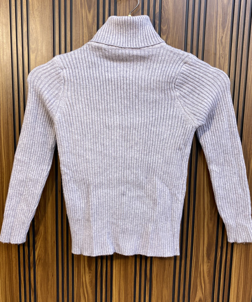 Grey High Neck Pre Winter Top
