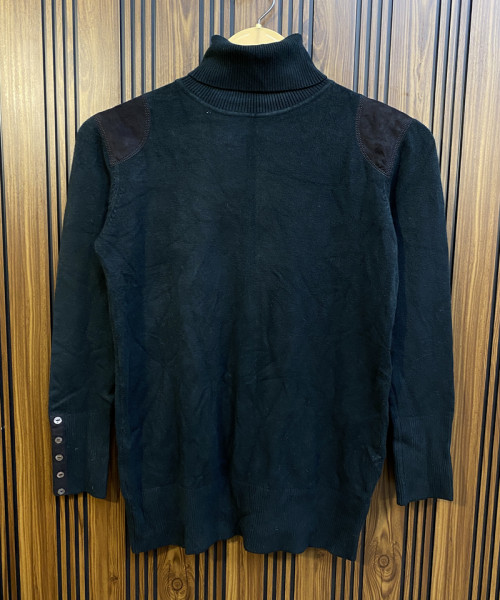 Black High Neck Pre Winter Top