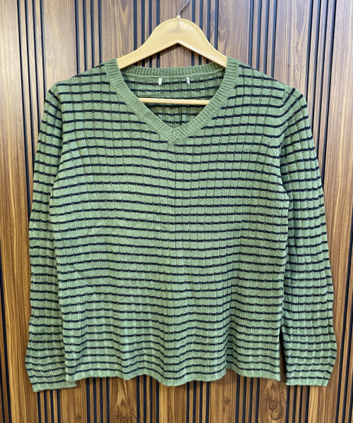 Green With Black Line Pre Winter Top