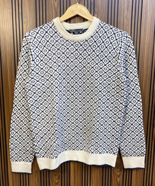 Black With White Winter Top