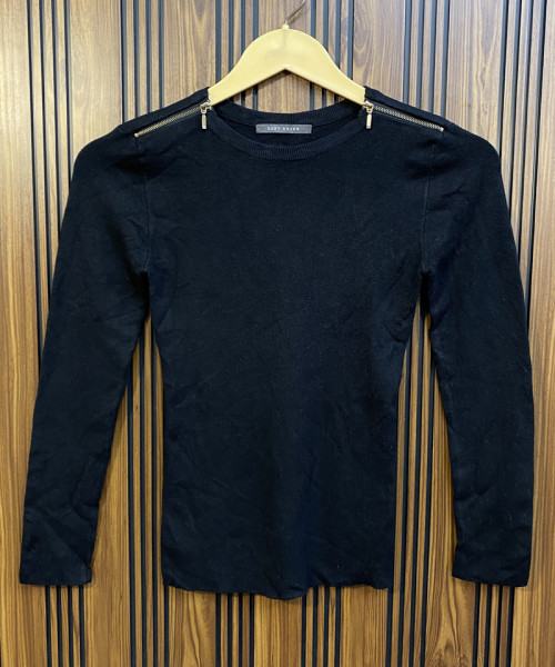 Black Pre Winter Knit Top