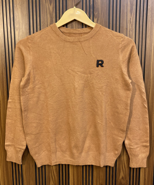 Mustard Round Neck Knit Pullover