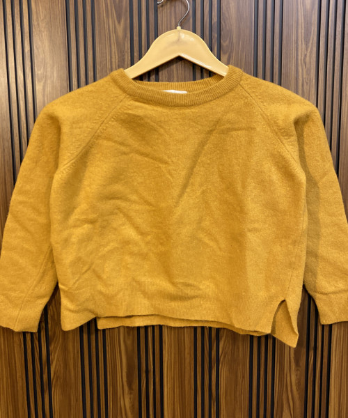 Yellow Crop Winter Top