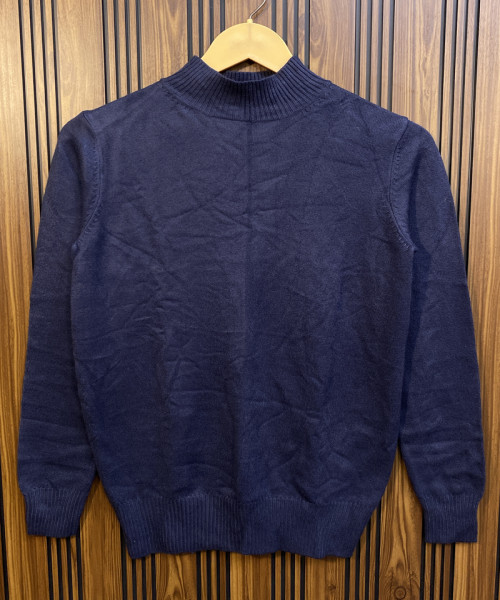 Navy Blue Knit Pullover