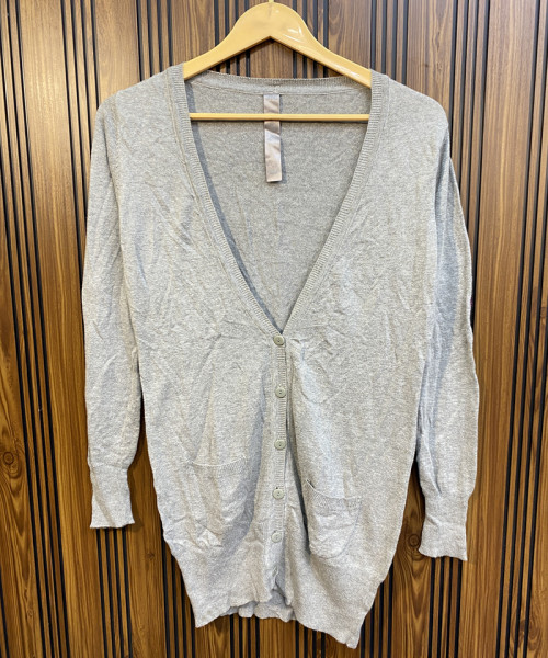 Grey  Knitted Cardigan For Women