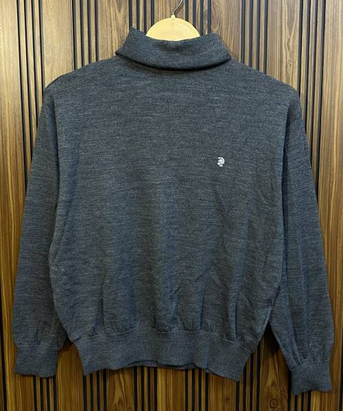Grey High Neck Knit Top