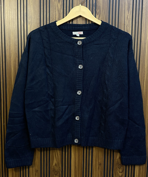 Black Knitted Cardigan for Women