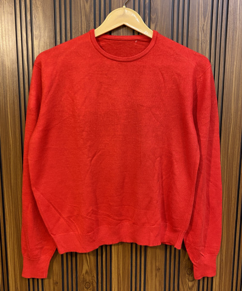 Red Round Neck Winter Top