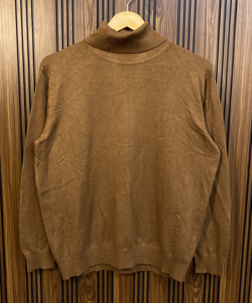 Brown High Neck Pre Winter Top