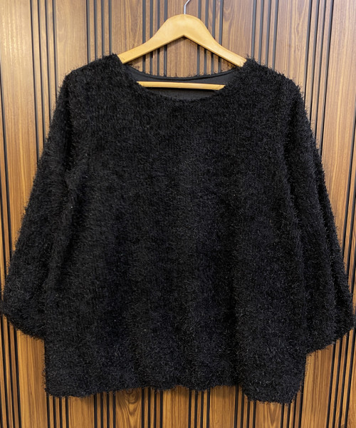 Black Pre Winter Fur Top