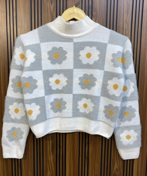 Grey With White Pre Winter Top