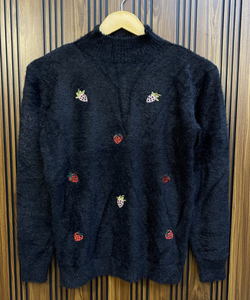 Black Winter Fur Pullover