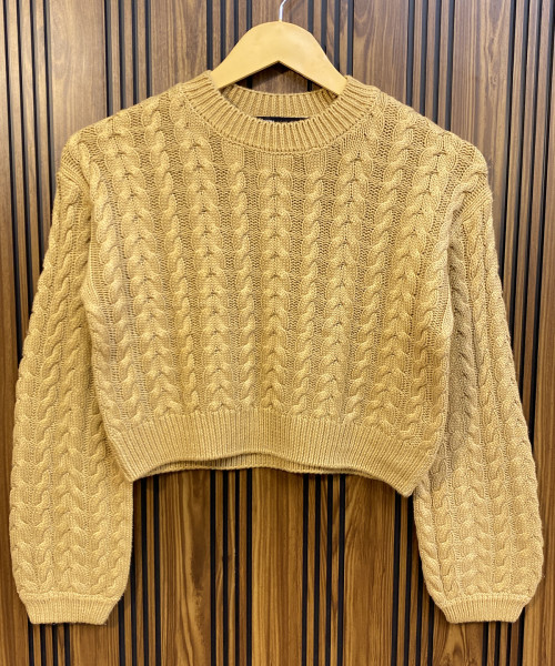Brown Winter Knitted Pullover
