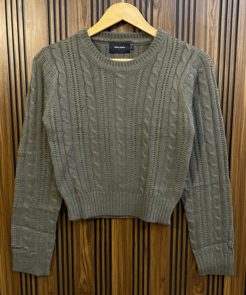 Round  Neck Knitted Pullover
