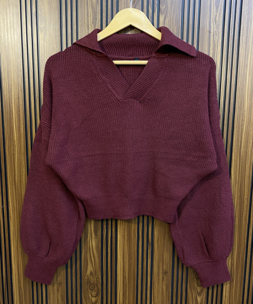 Maroon Winter Knit Pullover