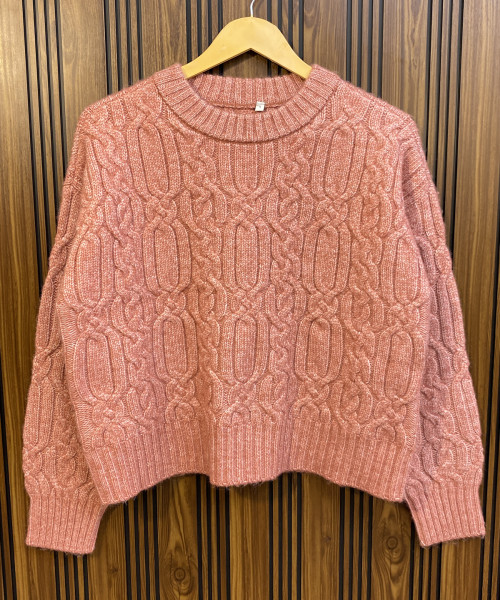 Round  Neck Winter Knit Pullover