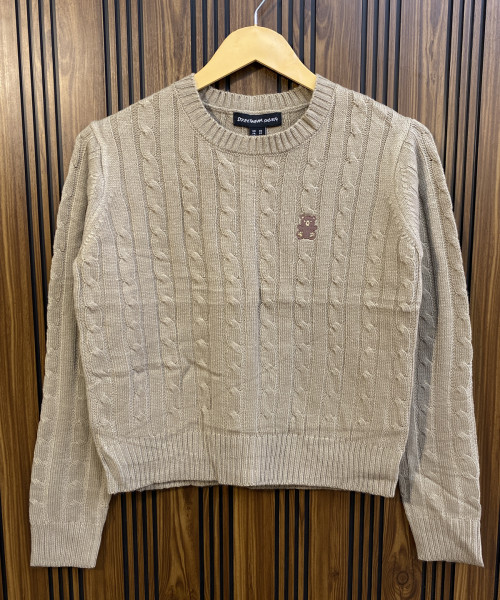Brown  Winter  Knitted Pullover